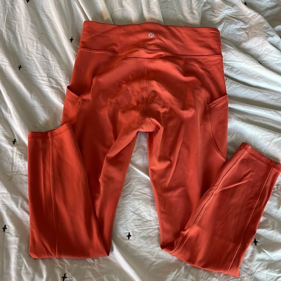 Lululemon Invigorate High-Rise Tight 25" Brick Orange Size 8 Leggings - Picture 12 of 12
